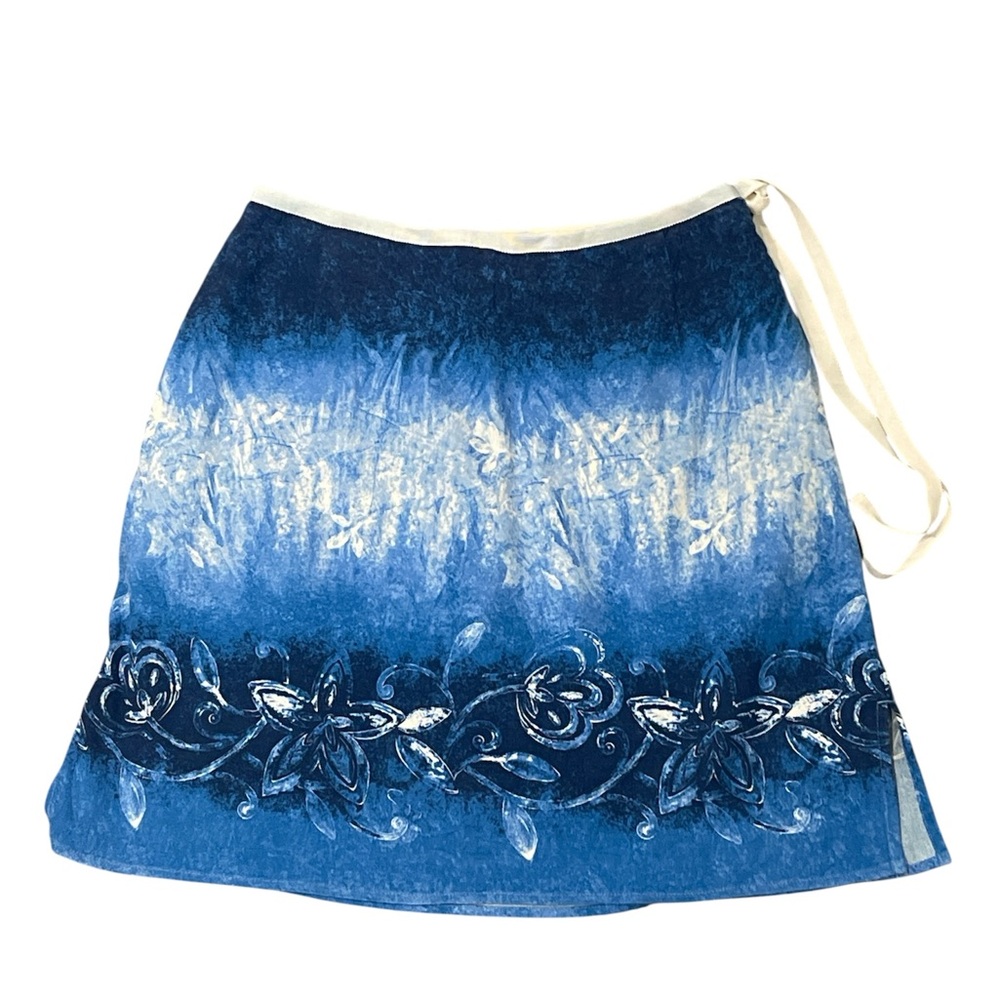Tommy Bahama 18 Golf | silk blend blue Hawaiian print golf skirt skort Sz 2